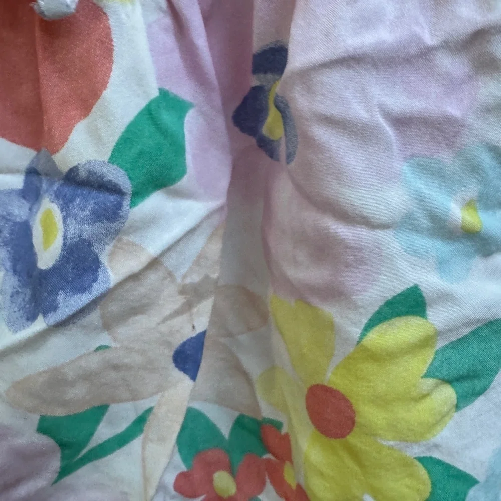 Carter's 4T Girls Multicolor Floral Short Sleeve Shirt Blouse Top